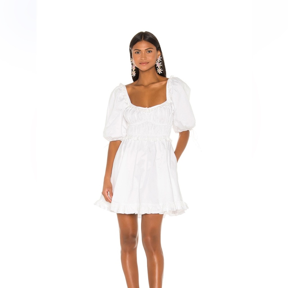 Jackson Mini Dress in Ivory For Love and Lemons